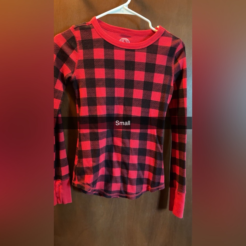 Red and Black Plaid  Long Sleeve Shirt